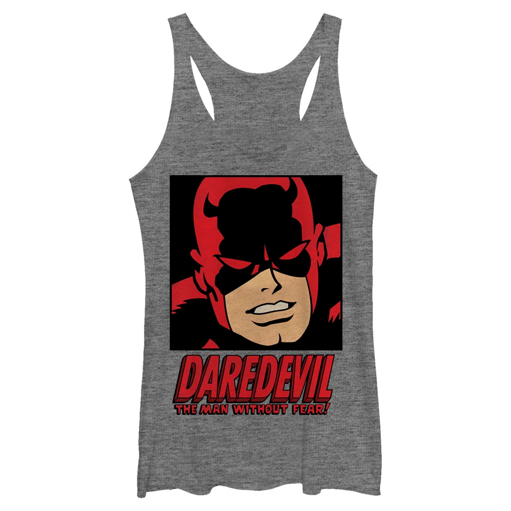 Junior's Marvel Man Without Fear - Jrs Tank Top
